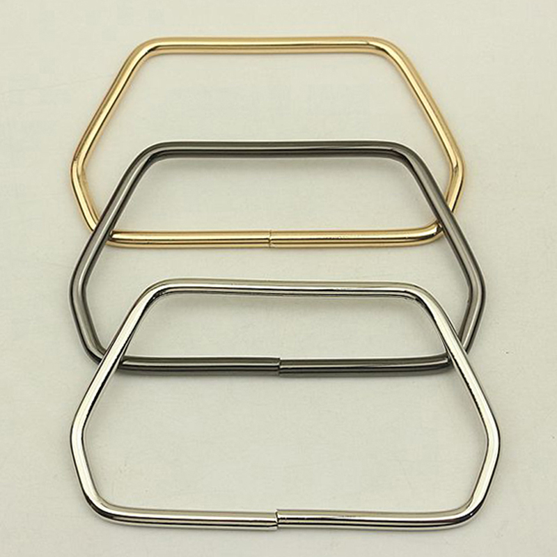 Luxury Bags With Silver Hardware - 11,7 cm sechseckiger trapezförmiger Metallgriff für