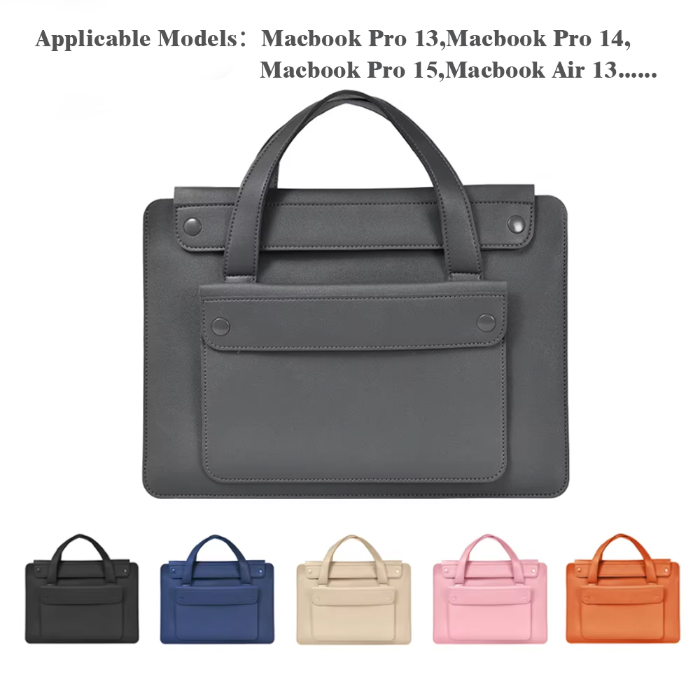 Laptop Bag Leather 15 - Laptoptasche, Handtasche, PU-Ledertasche für MacBook, Samsung,