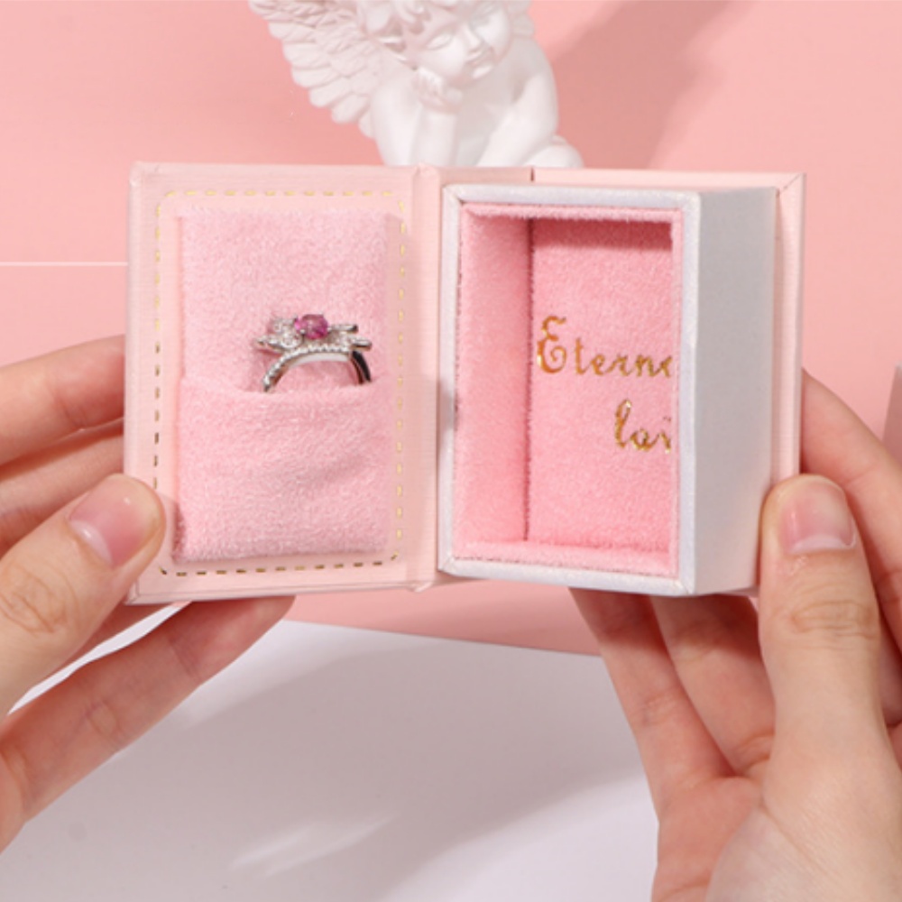 Luxury Bags List - Mini-Muschelbuch-Ringbox für Heiratsanträge und Verlobungen für
