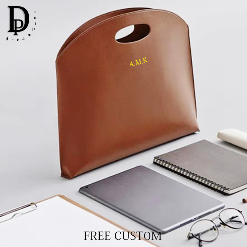 Briefcase Leather Slim - Luxus Design Benutzerdefinierte Initialen Laptop Tasche