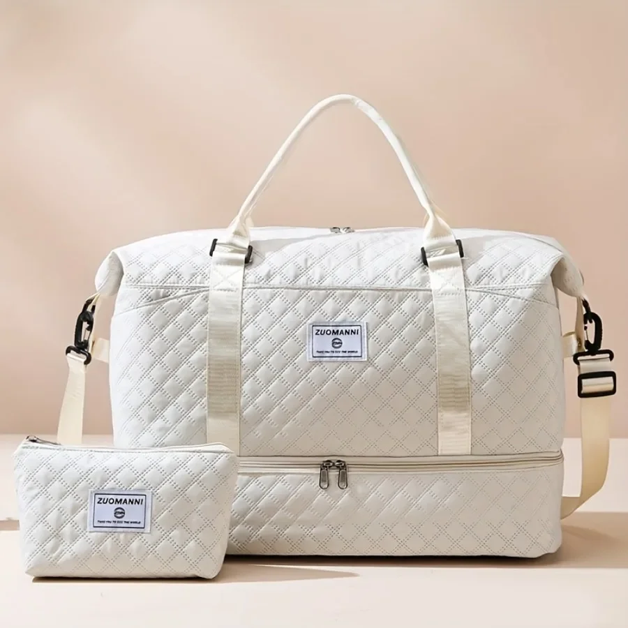 Weekender Bag Duffle - 2-teiliges Set Reise-Seesack mit großem Fassungsvermögen,