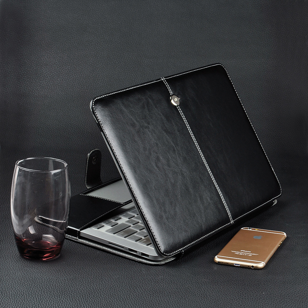 Laptop Bag Leather 15 - Modische PU-Leder-Laptoptasche für Apple MacBook Pro