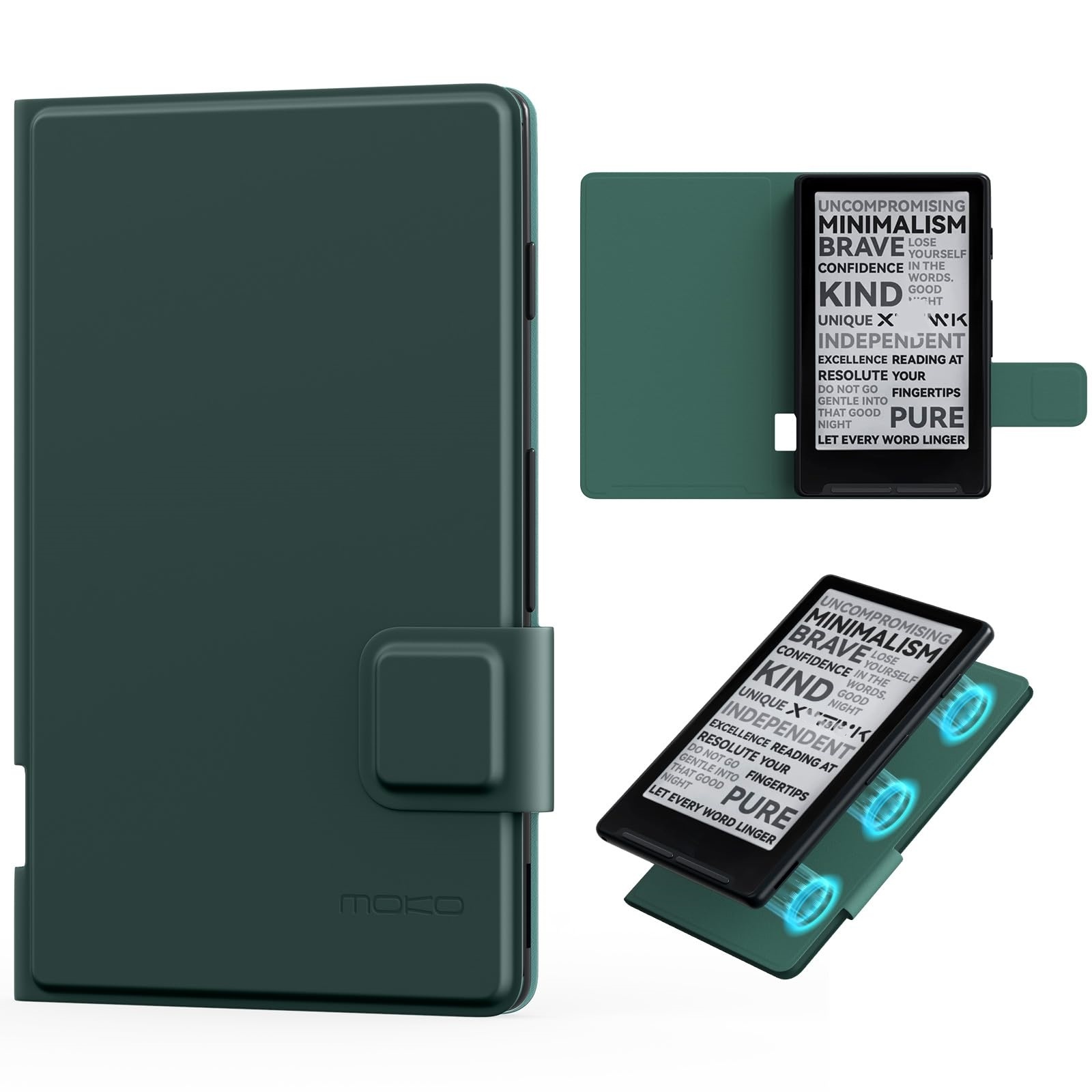 Briefcase Leather Slim - MoKo Magnetische Hülle für X4 E-Reader