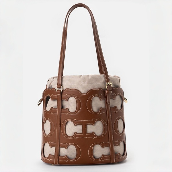 Luxury Bags Without Logo - Tote Bag mit Cut-Out-Logo, Große Kapazität,