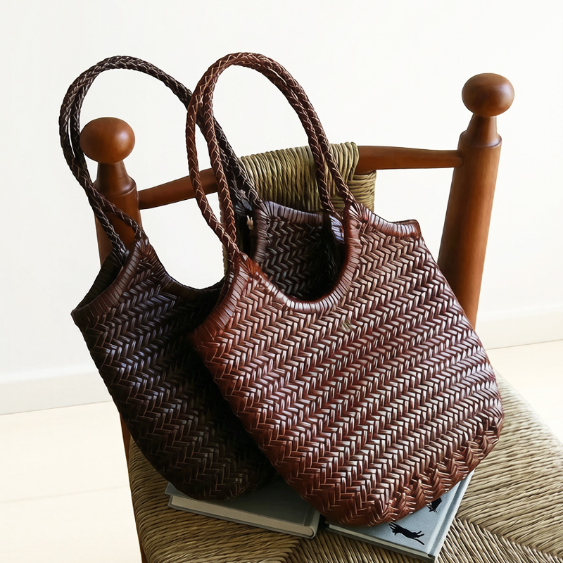 Handgewebte Leder-Tragetaschen – Luxury Bags Vintage Bewertung und Preis