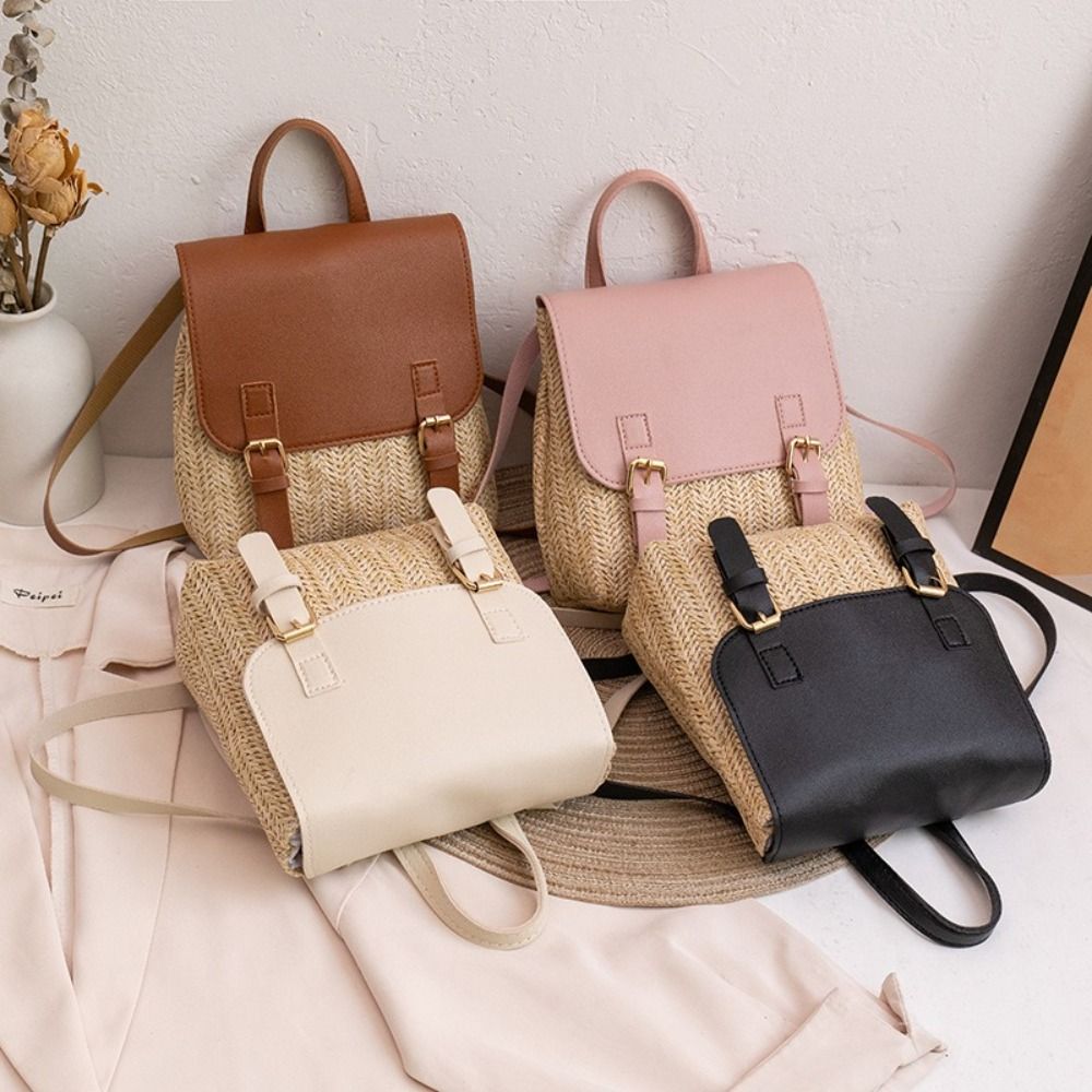 Trendiger PU-Leder Stroh-Rucks – Luxury Bags Vintage Bewertung und Preis