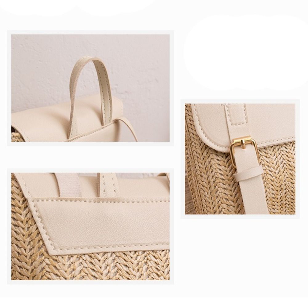 Trendiger PU-Leder Stroh-Rucks – Luxury Bags Vintage Bewertung und Preis