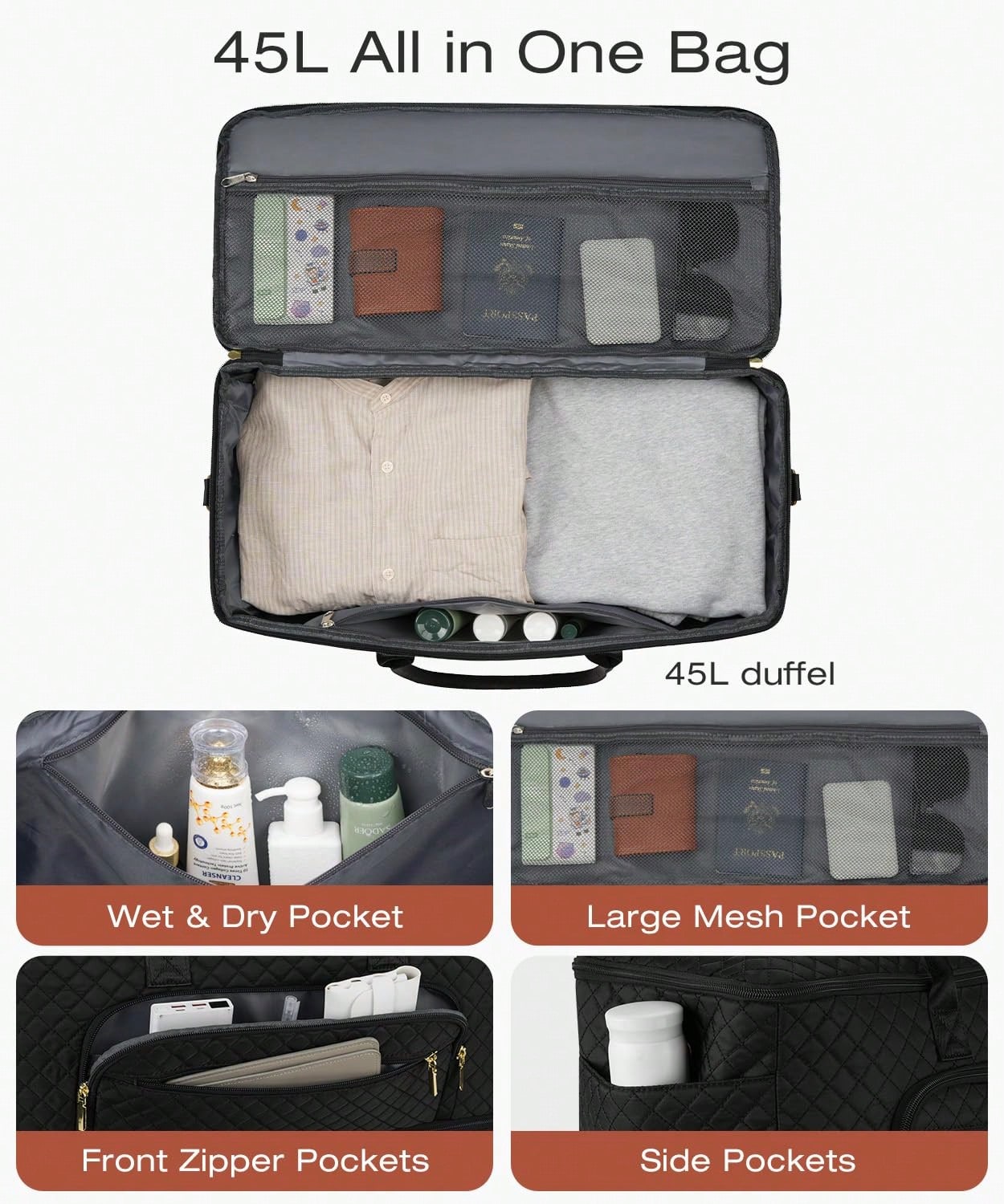 2-teiliges Modisches Vielseiti – Weekender Bag Duffle Bewertung und Preis