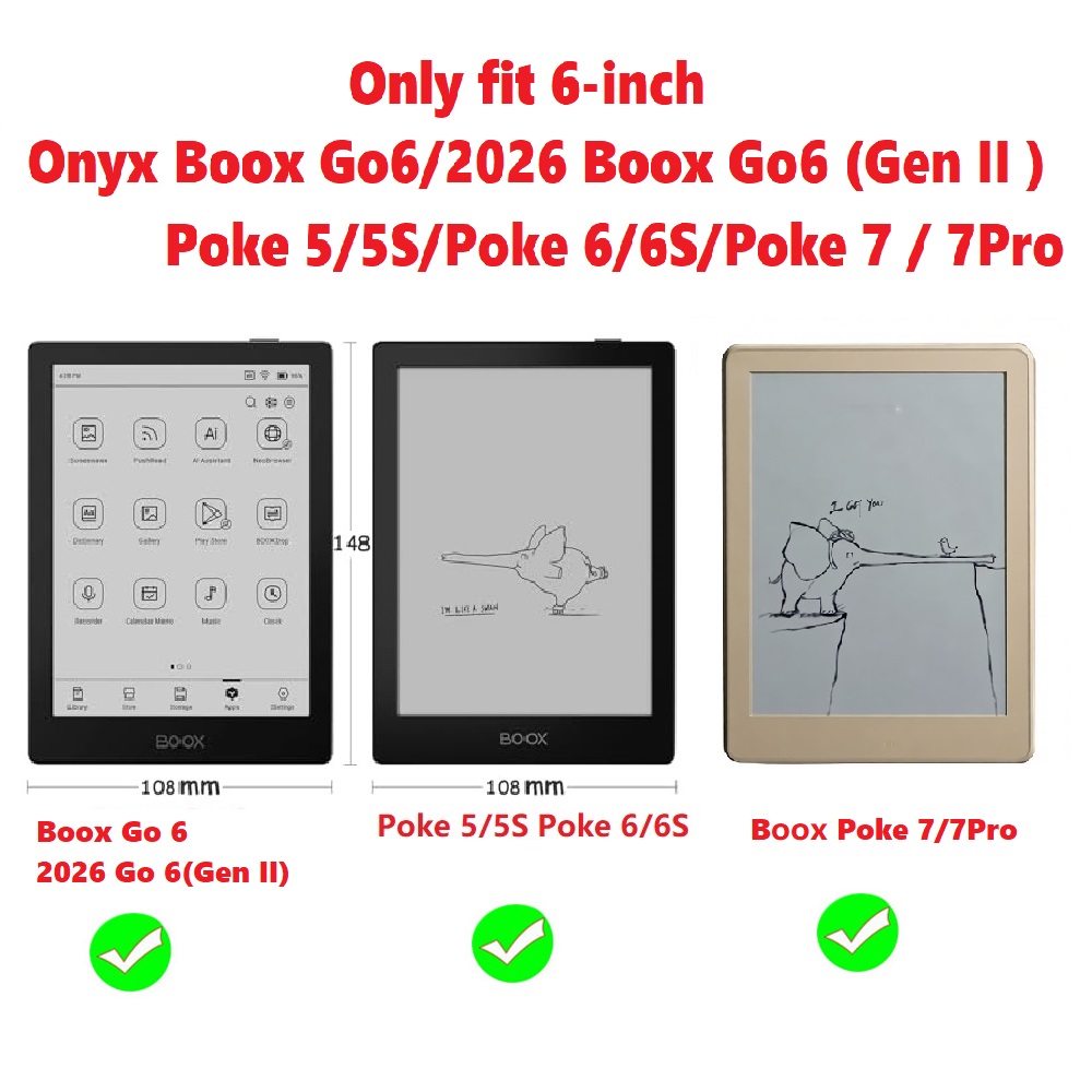 Hülle für 2026 Onyx Boox Go 6  – Briefcase Leather Slim Bewertung und Preis