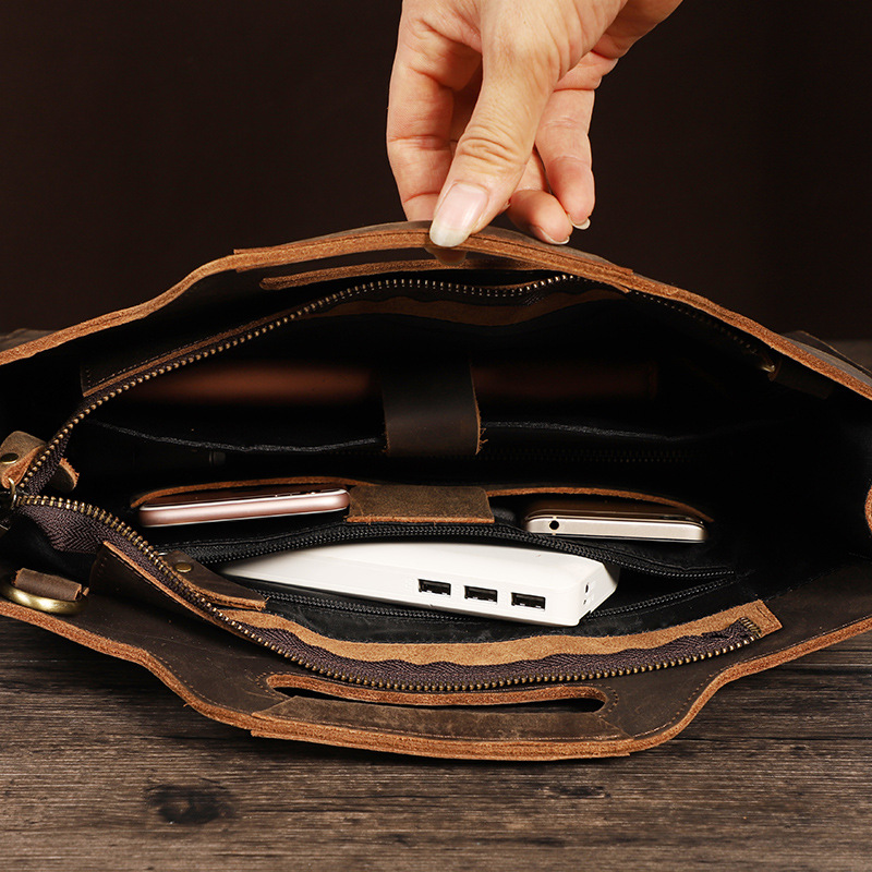 Newsbirds Dicken Leder Schwarz – Briefcase Leather Slim Bewertung und Preis