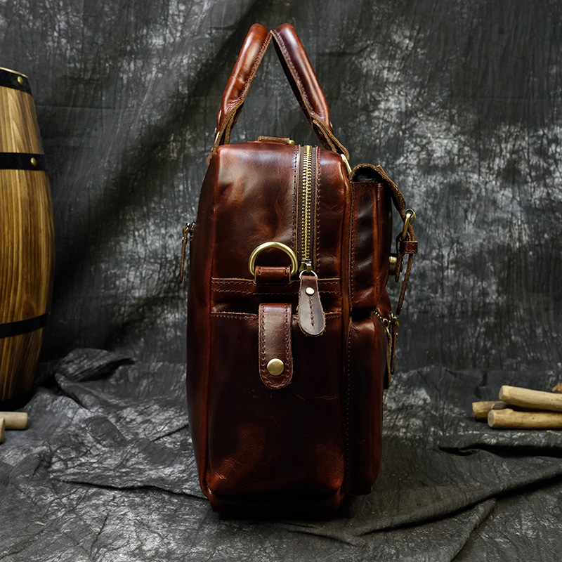 Männer echte leder aktentasche – Laptop Bag Leather 15 Bewertung und Preis