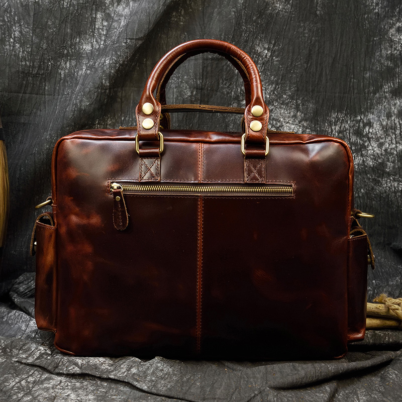 Männer echte leder aktentasche – Laptop Bag Leather 15 Bewertung und Preis
